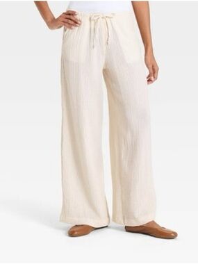 Women’s Max Studio London Textured Wide Leg Drawstring Pant